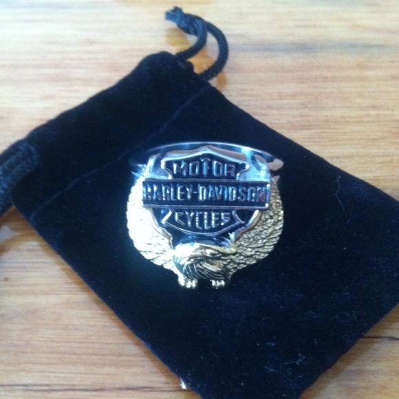 Sterling silver Harley Davidson mans ring
