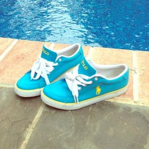 Pool water blue Polo Ralph Lauren Sneakers!