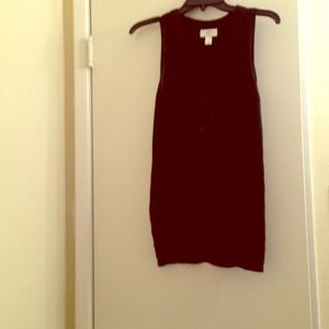 Black sleeveless cardigan