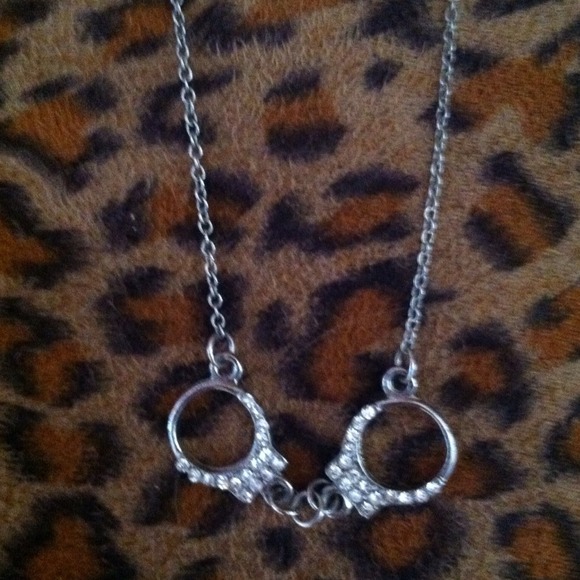 Jewelry - Rhinestone Handcuff Necklace