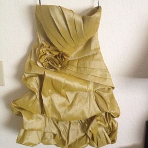 Mustard colored Prom Dress
