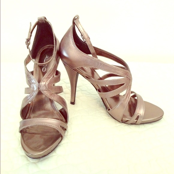 Silver colored ALDO sandals