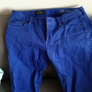 J.Crew Matchstick colored jeans in blue