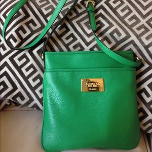 Ralph Laurel green crossover bag w/ gold hardware