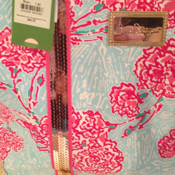 SOLD!!!Gorgeous!Lilly Pulitzer sparkle tote. - Picture 3 of 3