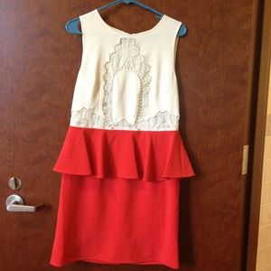 White & red dress