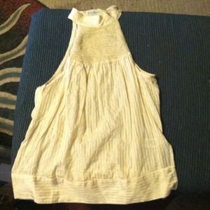 Sheer champagne halter style top