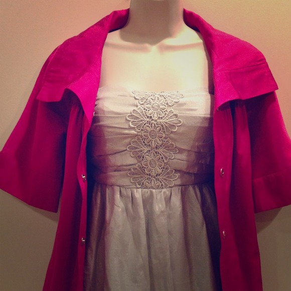 Baby blue lace tube dress