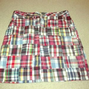 Madras skirt size 4