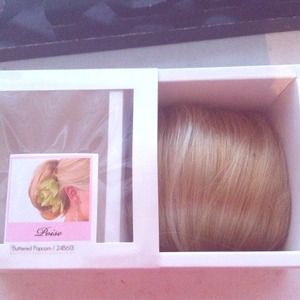 Poise butterscotch blond hair piece.