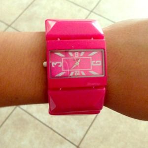 Neon pink watch
