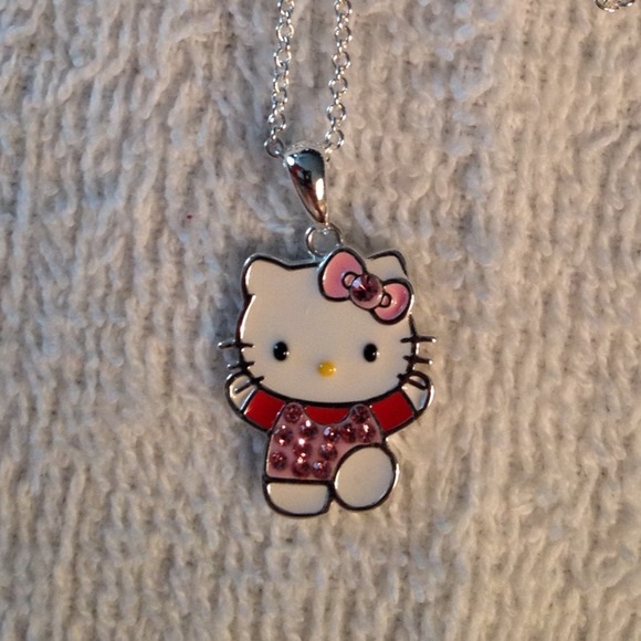 Hello Kitty necklace! Silver!!!