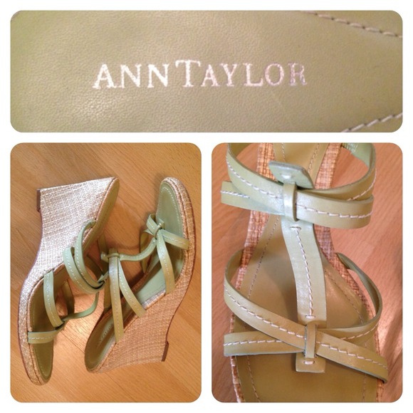 🚫Gifted🚫Ann Taylor wedges sz 9. Leather upper. - Picture 2 of 4