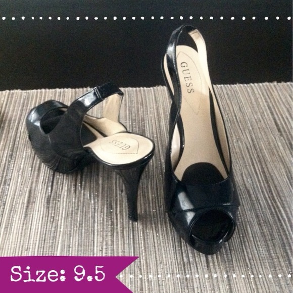 Guess Shoes - Glossy Peep Toe Heels