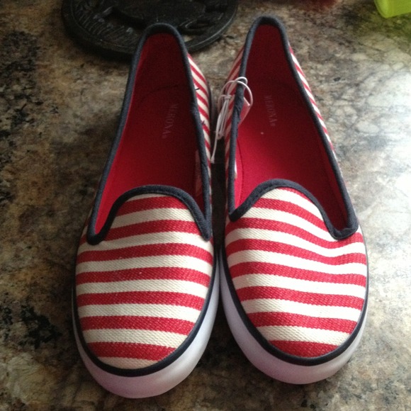 Merona red white and blue flats size 7 - Picture 1 of 1