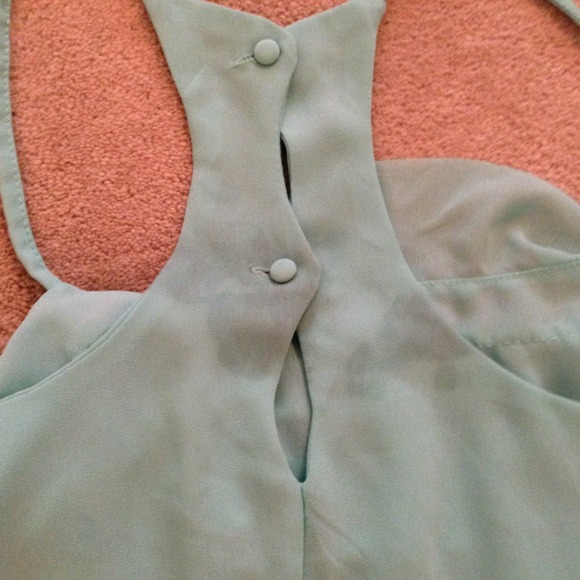 ❤Sold❤Teal top with ruffles - Picture 3 of 3