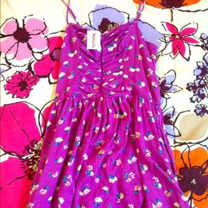 Purple spaghetti strap dress