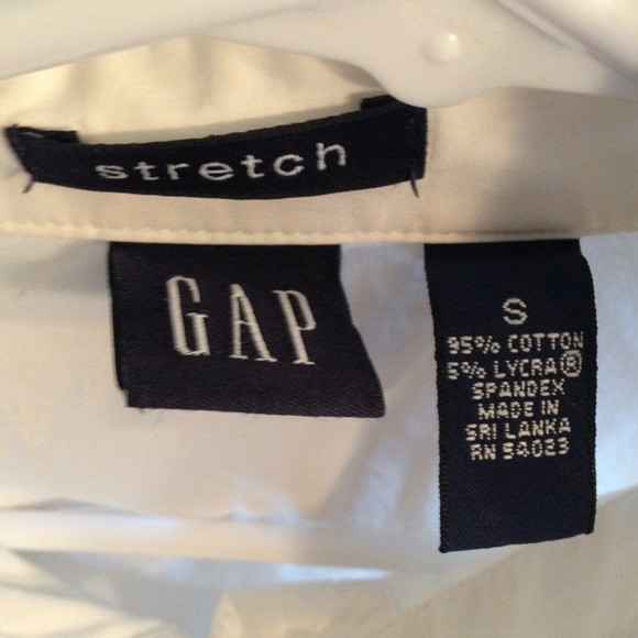Gap stretch white button up -white snap buttons - Picture 4 of 4