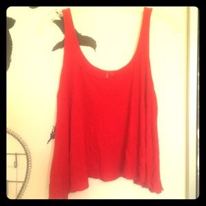 Red crop top