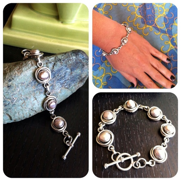 Sterling Silver & Pearl Bracelet