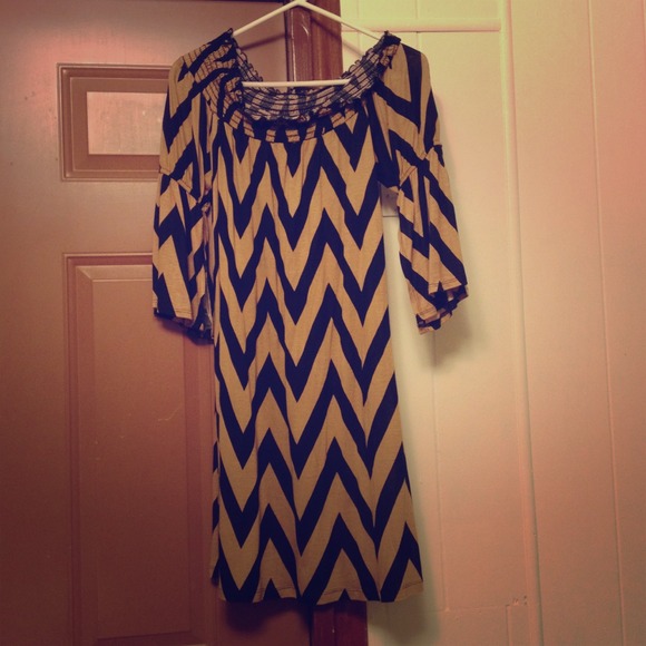 Chevron pattern dress
