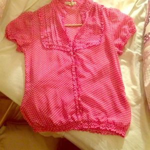 A cute forever polka dotted summer shirt size s