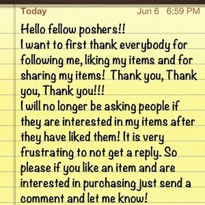 No longer asking if interested!!