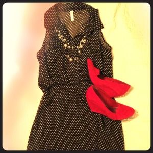 ❌Traded❌Cute polka dot dress,sandals and wedges