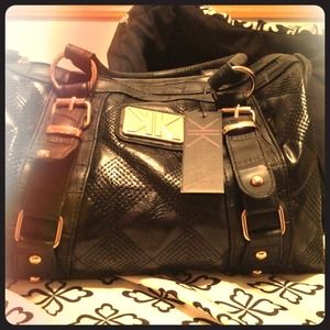 Kardashian kollection quilted barrel bag