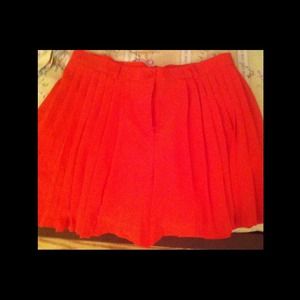 Asos bright orange flare shorts