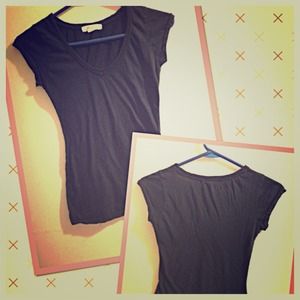 Black V-Neck Top