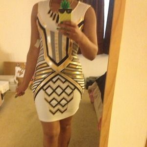 Akira body con knee length dress