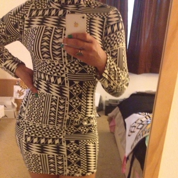 Tribal print mini dress