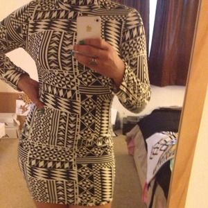Tribal print mini dress