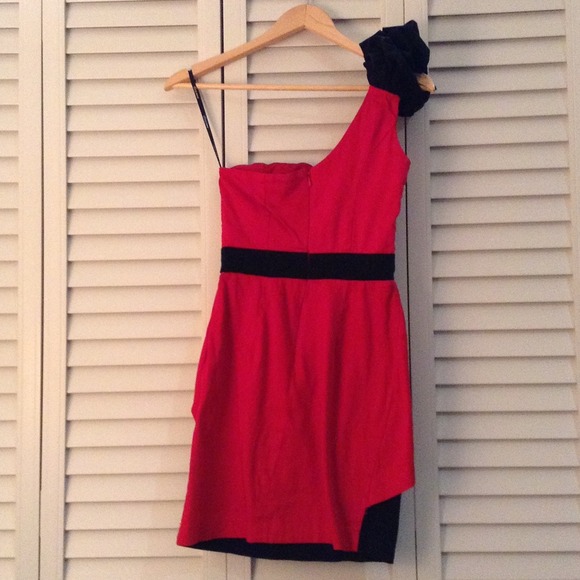 ASOS Rosette One Shoulder Dress - Picture 3 of 4