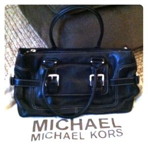 MICHAEL Michael Kors black leather satchel