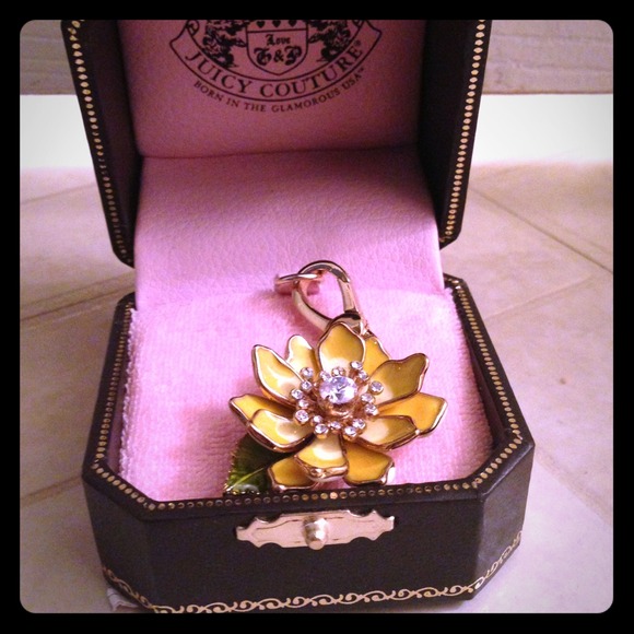 Juicy Couture gold Yellow Flower charm