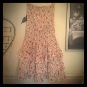 Betsey Johnson Floral strapless dress