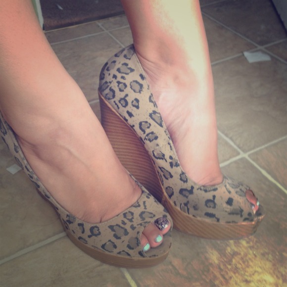 Neutral Leopard Wedges