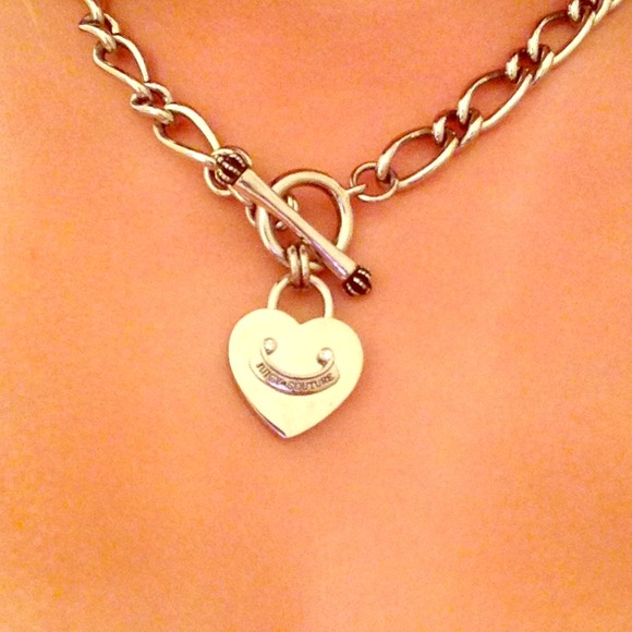 Juicy Couture silver Heart Padlock necklace