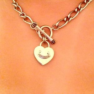 Juicy Couture silver Heart Padlock necklace