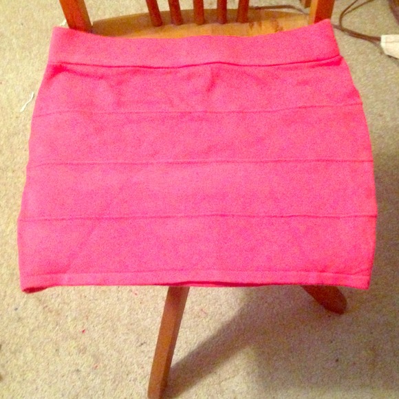 Pink mini skirt