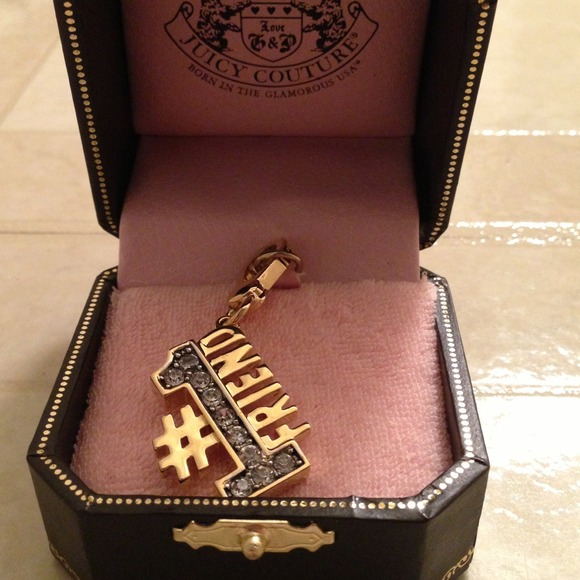 Juicy Couture gold #1 Friend charm