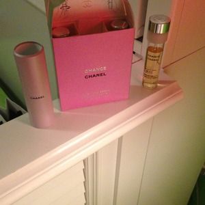 Chanel twist and spray perfume and Vera Bradley