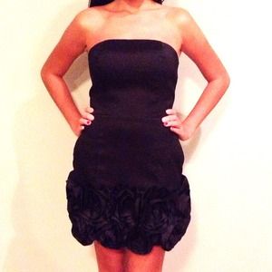 NWOT Strapless Black Cocktail Dress
