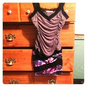 Dress top & mini skirt-!