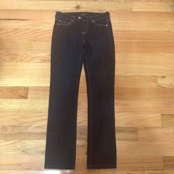 White house black market dark trouser jeans 4r