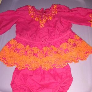 Pink babyGap embroidered dress