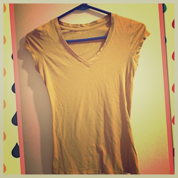 Mustard Yellow V-Neck Top