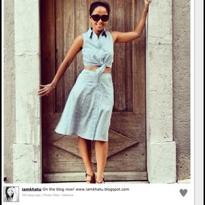 ⬇Reduced⬇Asos Polka Dot Top and Skirt